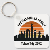 Porte-clés Tokyo Japon Sunset Custom Vacances Souvenir (Recto)