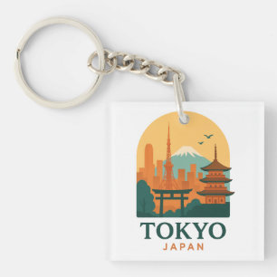 Porte-clés Tokyo minimaliste Japon Voyage Moderne