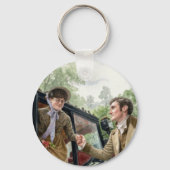Porte-clés Tom aidant Mary sortir d'un carrosse (Recto)