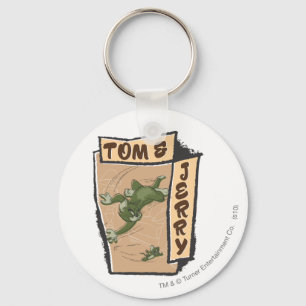 Porte-clés Tom et Jerry sur un canapé tan