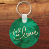 Porte-clés Tomber amoureux de l'automne | Emerald Green et Go (Recto)