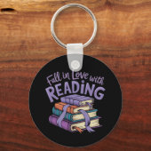 Porte-clés Tomber dans l'amour avec la lecture Livres cosy Vi (Verso)