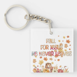 Porte-clés Tombez amoureux de Jésus, Il ne part jamais Design