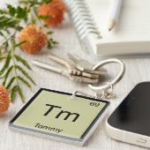 Porte-clés Tommy Nom Chimie Élément Tableau Périodique (Devant Droit)