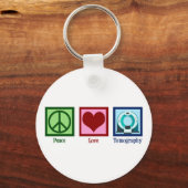 Porte-clés Tomographe Peace Love Tomographie (Verso)