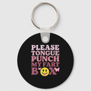 Porte-clés Tongue Punch Mon Panier Boîte Funny Kawaii Citatio