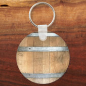 Porte-clés tonneau de whisky rustique pour garçon (Verso)