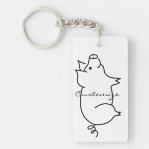 Porte-clés Tonnerre d'animal de porc