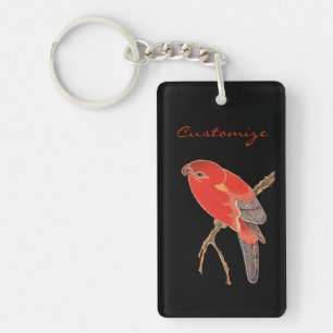Porte-clés Tonnerre de perroquet rouge tropical
