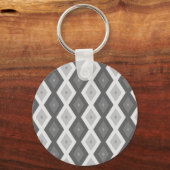 Porte-clés Tons de motif de diamant gris (Recto)