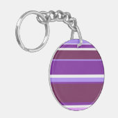 Porte-clés Tons de rayures violettes (Devant gauche)