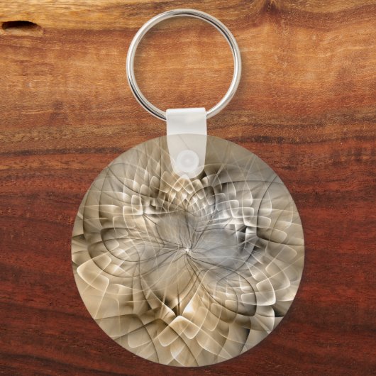 Porte-clés Tons Terre Abstrait Art fractal moderne Texture (Verso)