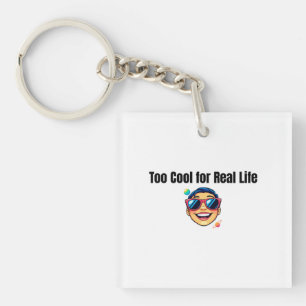 Porte-clés Too Cool for Real Life – Cartoon Boy with Planets