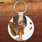 Porte-clés Toon Papillon Fée - Orange (Recto)