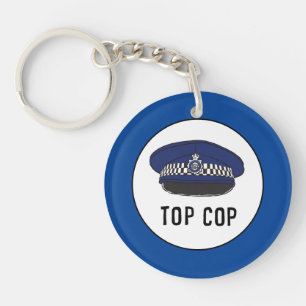 Porte-clés Top Cop. Policier ou gendarme. Bague clé