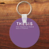 Porte-clés Top Fun Post Grad Happiness Terminé Thèse PHD Cade (Recto)