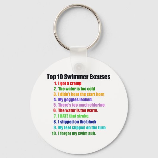 Porte-clés Top Ten Swimmers Excusent (Recto)