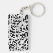 Porte-clés Torn Paper Numbers Collage Art  (Dos)