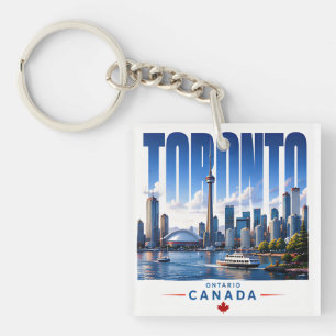 Porte-clés 🍁 Toronto Skyline Moderne Style Urbain 🍁