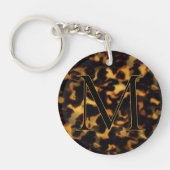 Porte-clés Tortoiseshell Initial Keychain Custom Letter (Devant)