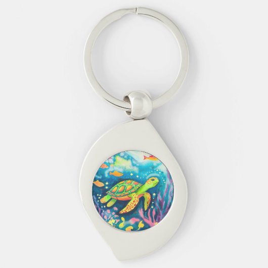 Porte-clés Tortue à peinture (Devant)