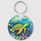Porte-clés Tortue à peinture (Verso)