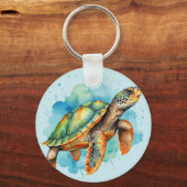 Porte-clés Tortue à peinture mignonne (Verso)