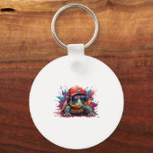 Porte-clés tortue animal art je cool mignon tortue (Recto)