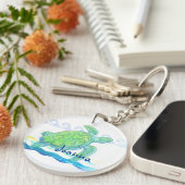 Porte-clés Tortue bleue et verte (Devant droit)