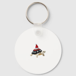 Porte-clés Tortue chapeau de Père Noël - Vieux T-Shirt de Noë