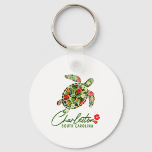 Porte-clés Tortue de mer de Charleston Caroline du Sud Hibisc