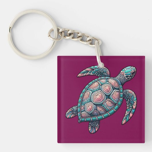 Porte-clés Tortue de mer décorative (Devant)