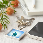 Porte-clés Tortue de mer nageant sous l'eau (Côté)