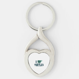 Porte-clés Tortue de mer Tortue coeur je t'aime