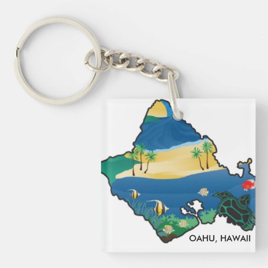 Porte-clés Tortue d'Oahu Hawaï (Devant)