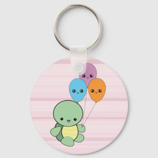 Porte-clés Tortue Kawaii avec porte - clé à ballons