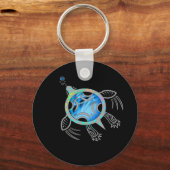 Porte-clés Tortue marine peinte (Recto)