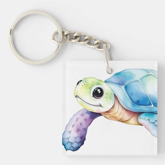 Porte-clés Tortue Mignonne (Devant)