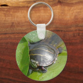 Porte-clés Tortue peinte bébé sur Lilypad objets (Recto)