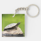 Porte-clés Tortue peinte sur un bûcher (Dos)
