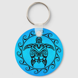 Porte-clés Tortue tribale noire