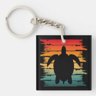 PORTE-CLÉS TORTUE VINTAGE CRÉATURE MARINE REPTILE