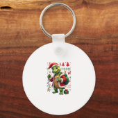 Porte-clés Tortue Xmas Lumières Père Noël laid Tortue Noël Ta (Recto)