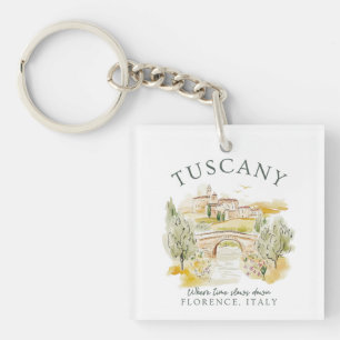 Porte-clés Toscane Florence Italie - Paysage estival serein