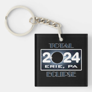 Porte-clés Total Eclipse Erie PA 2024 Parcours de la totalité