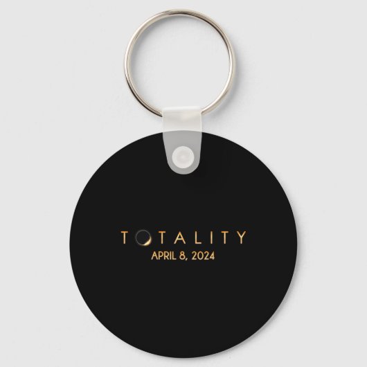 Porte-clés Total Éclipse solaire 04 08 2024 Totalité (Recto)