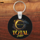 Porte-clés Total Éclipse solaire 8 avril 2024 Commémoratif (Recto)