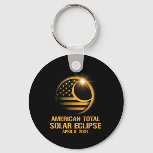 Porte-clés Total Éclipse Solaire 8 avril 2024 Totalité Astron