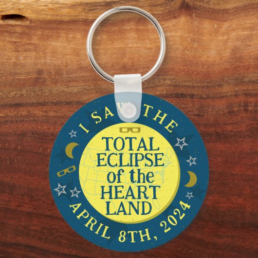 Porte-clés Total Éclipse Solaire 8 avril 2024 Viewer Souvenir (Recto)