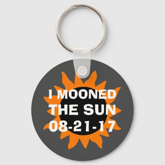 Porte-clés Total Éclipse Solaire I Mooné le soleil drôle (Recto)